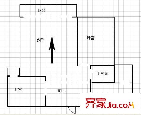 上河城 2室 戶型圖