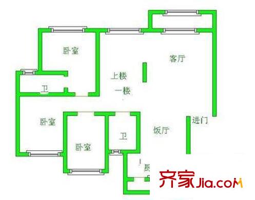 中天山水園 4室 戶型圖