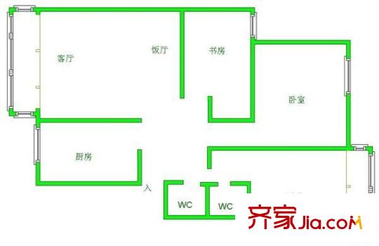 中興苑 3室 戶型圖