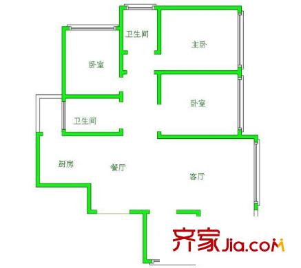 幸福家園 4室 戶型圖