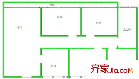 幸福家園 3室 戶型圖