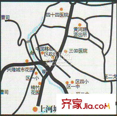 上河城交通圖