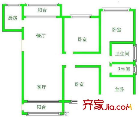世紀(jì)城龍瑞苑 4室 戶型圖