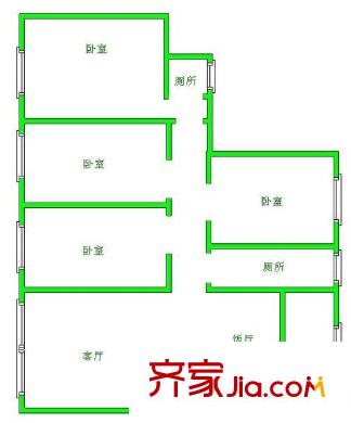 世紀(jì)城龍瑞苑 4室 戶型圖