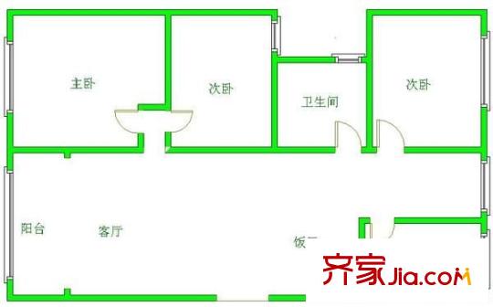 小石城 3室 戶型圖