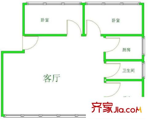 小石城 3室 戶型圖