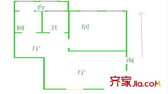 海建里戶型圖一居8 1室1廳1衛(wèi)1廚