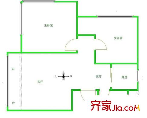 小石城 2室 戶型圖