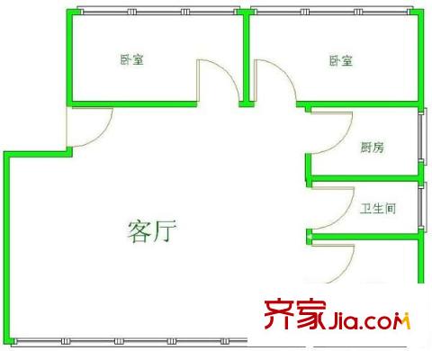 小石城 3室 戶型圖