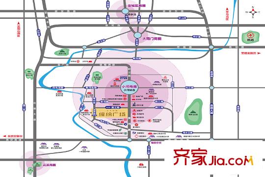北大資源繽紛廣場交通圖