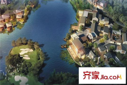 中鐵國際生態(tài)城項(xiàng)目濱湖商業(yè)效果圖