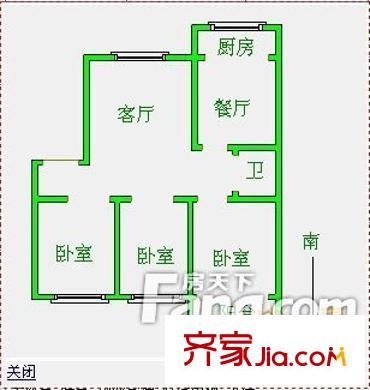 世紀(jì)家園戶型圖3室2廳 3室2廳1衛(wèi)1廚