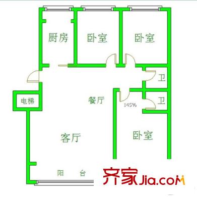 碧水華庭 0室 戶型圖
