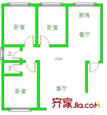 碧水華庭 0室 戶型圖