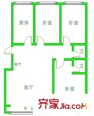 碧水華庭 0室 戶型圖