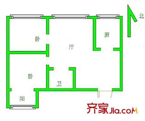 渤海明珠 0室 戶型圖