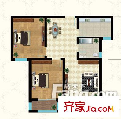 綠洲家園戶型圖2室2廳1廚1衛(wèi) 2室2廳1衛(wèi)1廚