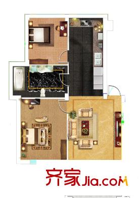 綠洲家園戶型圖2室1廳1廚1衛(wèi) 2室1廳1衛(wèi)1廚