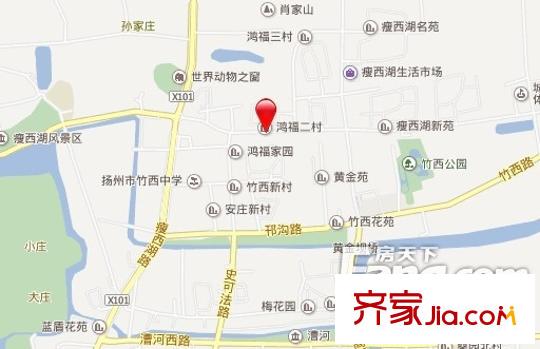 鴻福二村交通圖 