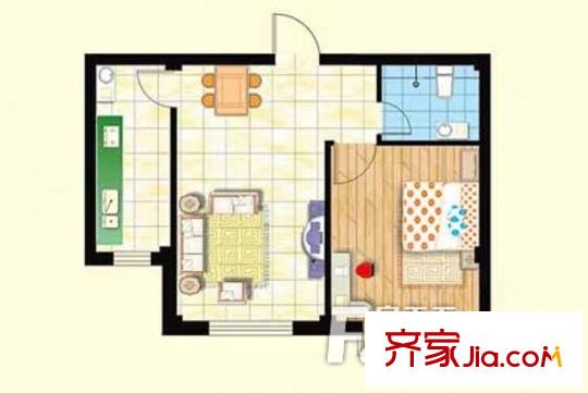 華盛苑戶型圖一居 