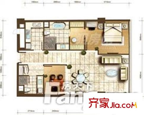 合成花園戶型圖1居 