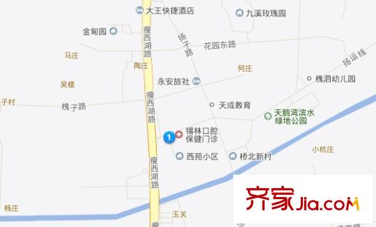 槐泗西街小區(qū)交通圖槐泗西街