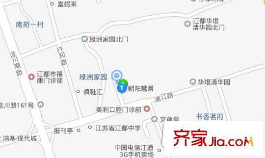 朝陽慧景交通圖 