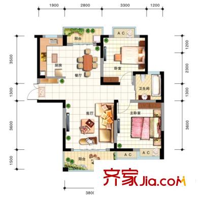  鴻福二村 戶型圖