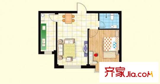 甘棠名府戶型圖一居室 