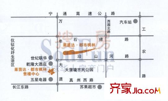 萊茵達(dá)都市楓林交通圖