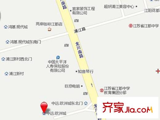中遠歐洲城交通圖