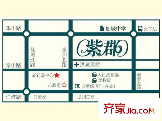江都華豐紫郡交通圖區(qū)位圖