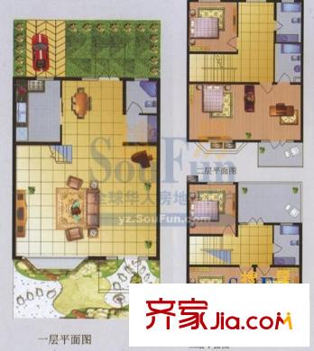 潤源庭戶型圖聯(lián)排別墅 6室3廳4衛(wèi)1廚