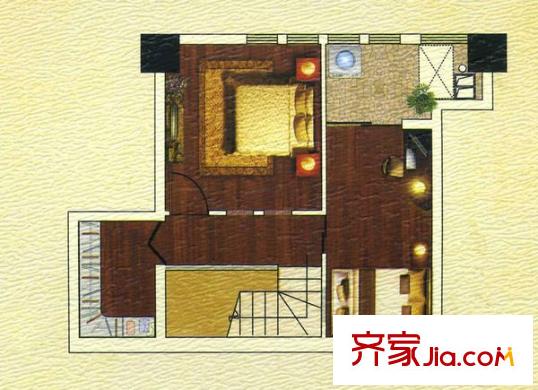 星河西岸戶型圖鋒尚C分隔層上層 面積51.18m2 