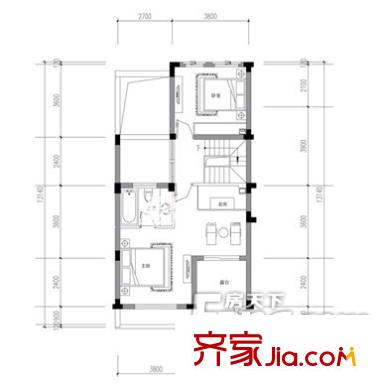星河西岸戶型圖鋒尚l(wèi)oft 戶型圖 2室