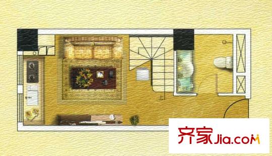 星河西岸戶型圖鋒尚B標準層 面積35.03m2 
