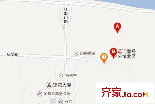 運河一號公館交通圖 