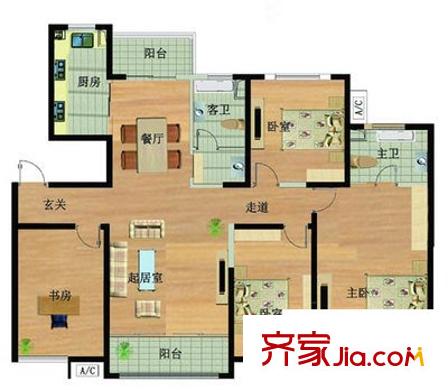 金菊花都 4室 戶型圖