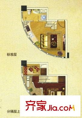 星河西岸戶型圖鋒尚D戶型 面積44.01m2 