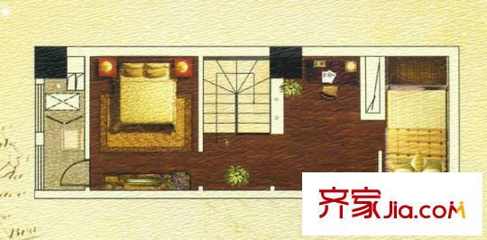 星河西岸戶型圖鋒尚B分隔層上層 面積35.03m2 
