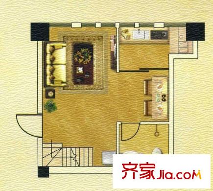 星河西岸戶型圖鋒尚C標準層 面積51.18m2 