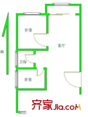 石油新村 2室 戶型圖