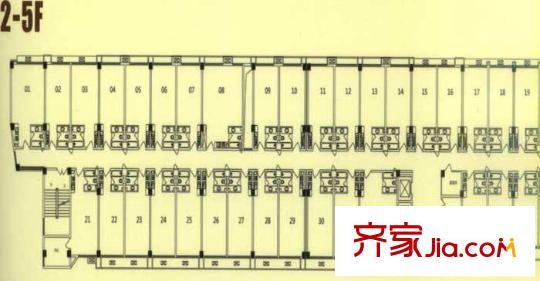 麗晶都市公寓B戶型圖B5座2-5F戶型 1室1廳1衛(wèi)1廚