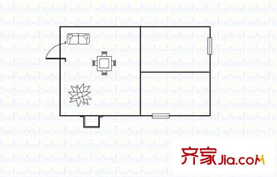 桑園新村 2室 戶型圖