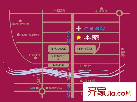 明珠山莊交通圖