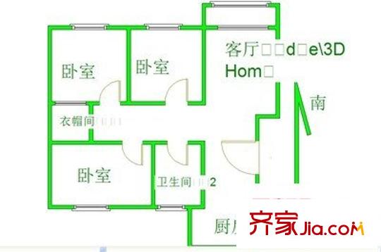 金菊花都 3室 戶型圖