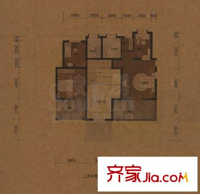 廣源.世紀(jì)花園戶型圖世紀(jì)豪園A戶型二層4室3廳3衛(wèi)1廚277.00平方米 