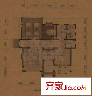 廣源.世紀(jì)花園戶型圖世紀(jì)豪園C戶型一層4室3廳5衛(wèi)1廚354.00平方米 