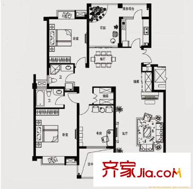 西湖西苑 戶型圖