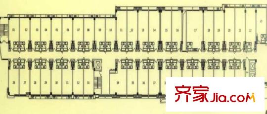 麗晶都市公寓B戶型圖B20座2-5F戶型 1室1廳1衛(wèi)1廚